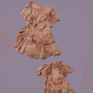 Pink tie die romper dress